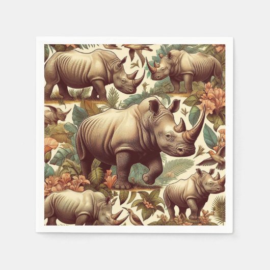 neushoorn naadloos servet (Voorkant)