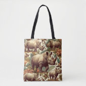 neushoorn naadloos tote bag (Voorkant)