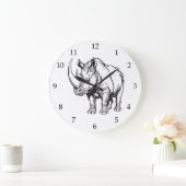 neushoorn of rhino grote klok (Huis)