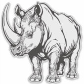 neushoorn of rhino sticker (Voorkant)