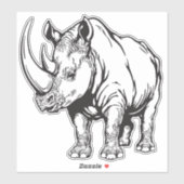 neushoorn of rhino sticker (Vel)