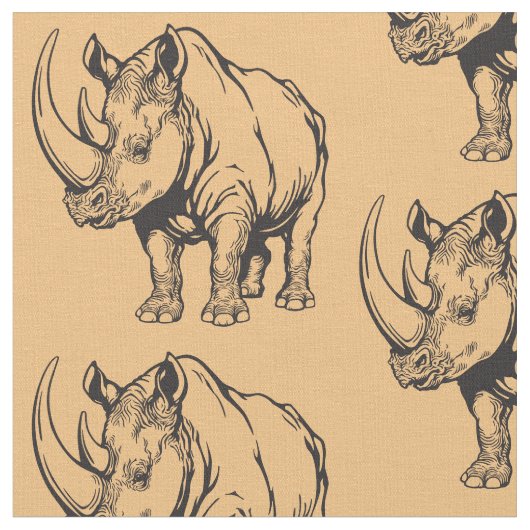 neushoorn of rhino stof (Close Up)