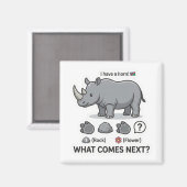 Neushoorn Patroon Logica Magneet (Voorkant / Achterkant)