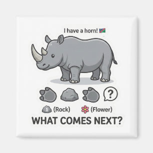 Neushoorn Patroon Logica Magneet