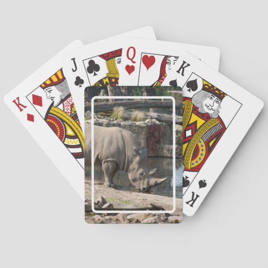 Neushoorn Pokerkaarten (Achterkant)