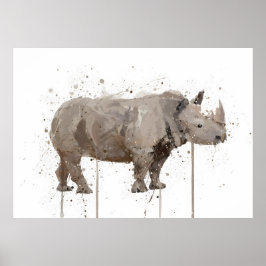 Neushoorn Poster