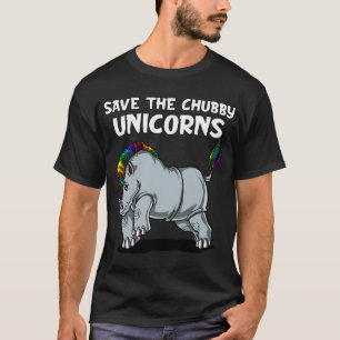 Neushoorn Red De Mollige Eenhoorns T-shirt