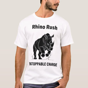 Neushoorn Rush Onstuitbare Aanval Minimalistische  T-shirt