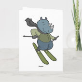 Neushoorn Skiloper Ski Kaart (Achterkant)