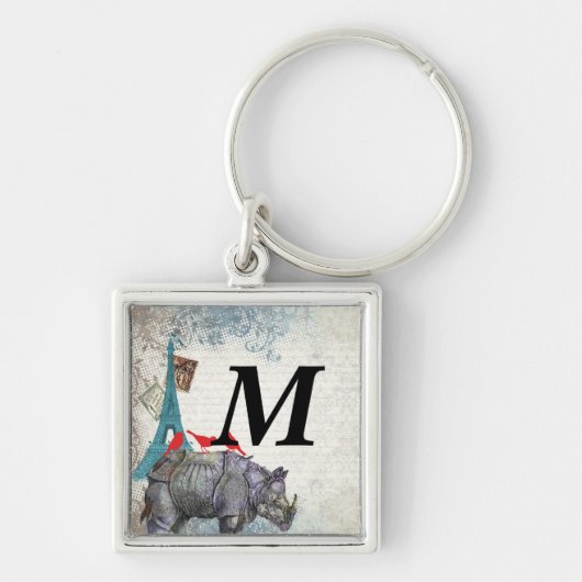  neushoorn sleutelhanger (Voorkant)