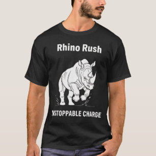 Neushoorn Storm Onstuitbare Aanval Minimalistisch  T-shirt