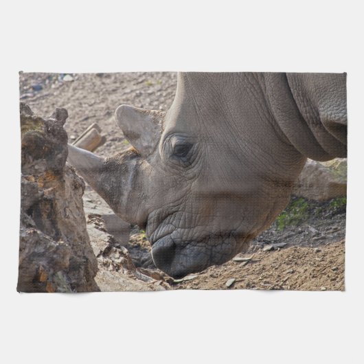 Neushoorn Theedoek (Horizontaal)