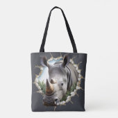Neushoorn Tote Bag (Achterkant)