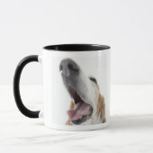 neushoorn van de hond, close-up mok (Links)