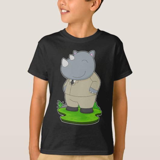 Neushoorn Verzorgings Pak Bruiloft T-shirt (Voorkant)