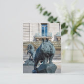 Neushoorn voor musee d'Orsay - Parijs Briefkaart (Staand voorkant)