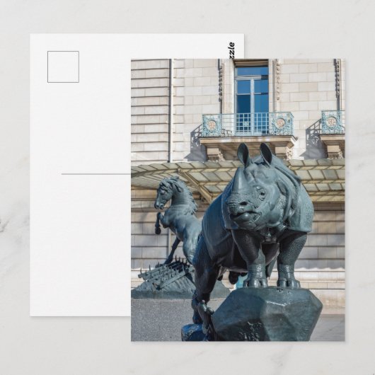 Neushoorn voor musee d'Orsay - Parijs Briefkaart (Voorkant / Achterkant)