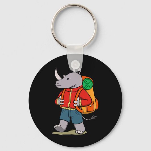Neushoorn Wandel Hob Sleutelhanger (Voorkant)