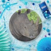 neushoorngezicht papieren bordje (Feest)