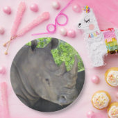 neushoorngezicht papieren bordje (Feest)