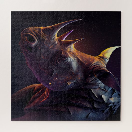 Neushoornpuzzel Legpuzzel (Horizontaal)