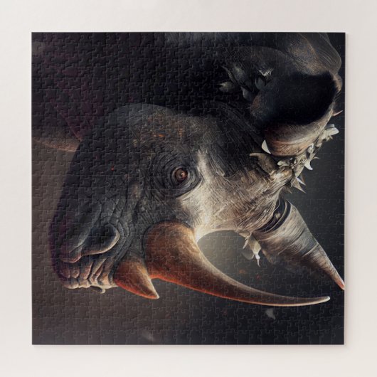 Neushoornpuzzel Legpuzzel (Horizontaal)