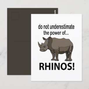 Neushoorns Dier Grappige Neushoorns Briefkaart