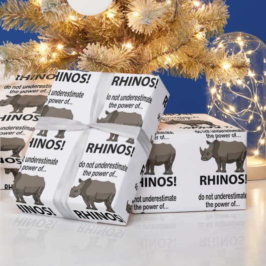 Neushoorns Dier Grappige Neushoorns Cadeaupapier (Feestdagen)