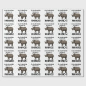 Neushoorns Dier Grappige Neushoorns Cadeaupapier (Vlak)
