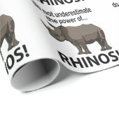 Neushoorns Dier Grappige Neushoorns Cadeaupapier (Rol Hoek)