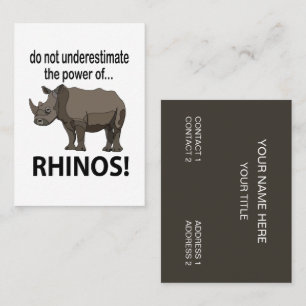 Neushoorns Dier Grappige Neushoorns Visitekaartje