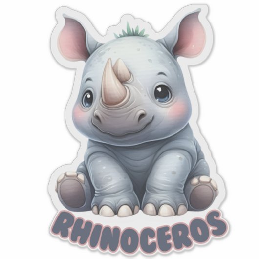 NEUSHOORNS - KINDERKAMER STICKER (Voorkant)