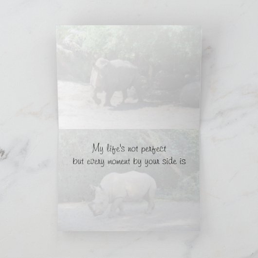 Neushoorns naast elkaar kaart (Binnen)