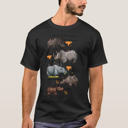 neushoorns van de wereld t-shirt (Voorkant)