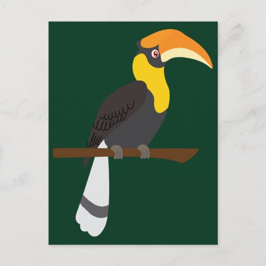 Neushoornvogel Briefkaart (Voorkant)