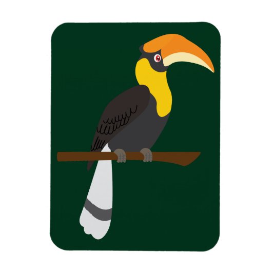 Neushoornvogel Magneet (Verticaal)