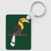 Neushoornvogel Sleutelhanger (Achterkant)