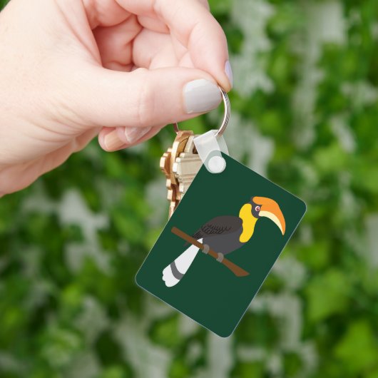 Neushoornvogel Sleutelhanger (Hand)