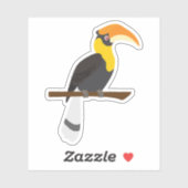 Neushoornvogel Sticker (Vel)