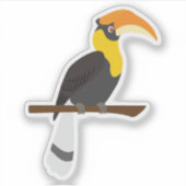 Neushoornvogel Sticker (Voorkant)