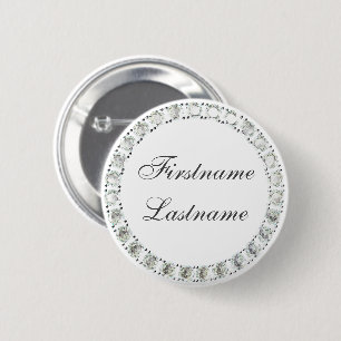 neushoornwit ronde button 5,7 cm