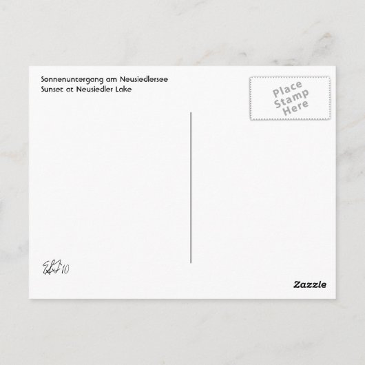 Neusiedlersee 001 briefkaart (Achterkant)