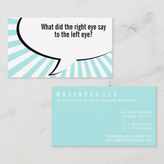 neusmop optometrist visitekaartje (Voorkant / Achterkant)