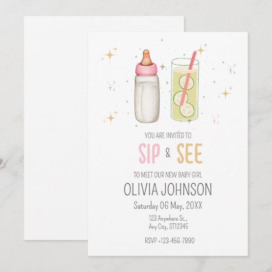 Neusnippen en Kijken, Welkom Baby Meisje, Nieuw Ba (Voorkant / Achterkant)