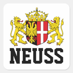 Neuss Coat of Arms, Duitsland Vierkante Sticker