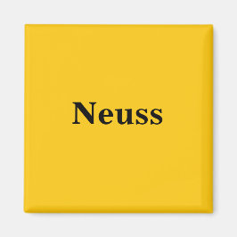 Neuss  Magnet Schild Gold Gleb