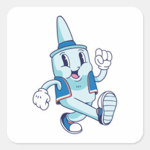 Neusspray Vierkante Sticker