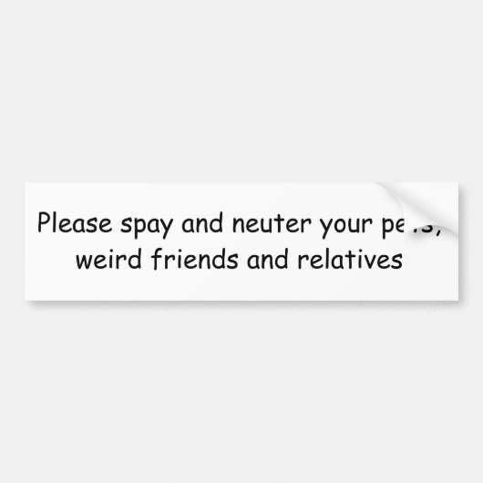 Neuter Bumpersticker (Voorkant)