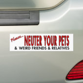 Neuter Bumpersticker (Op auto)