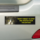 Neuter tailgaters bumpersticker (Op auto)